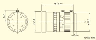 Objektiv Fujinon HF75HA-1B - schematick nkres
