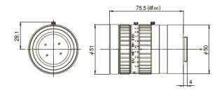 Objektiv Fujinon CF25HA-1 - schematick nkres