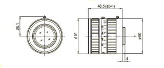 Objektiv Fujinon CF35HA-1 - schematick nkres